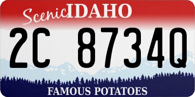 ID license plate 2C8734Q
