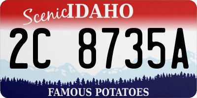 ID license plate 2C8735A