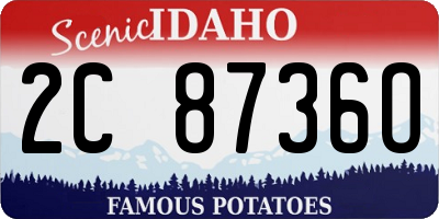 ID license plate 2C8736O