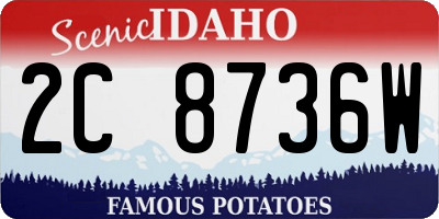 ID license plate 2C8736W