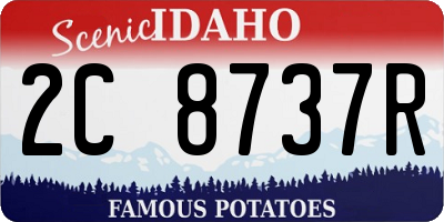 ID license plate 2C8737R