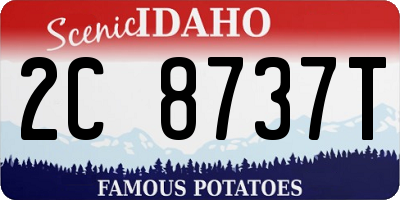 ID license plate 2C8737T