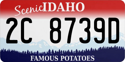 ID license plate 2C8739D