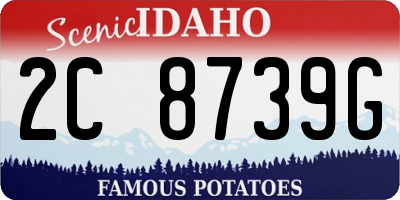 ID license plate 2C8739G