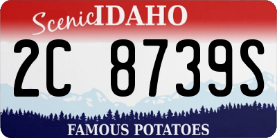 ID license plate 2C8739S