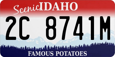 ID license plate 2C8741M