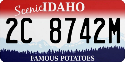 ID license plate 2C8742M