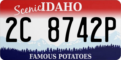 ID license plate 2C8742P