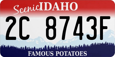 ID license plate 2C8743F