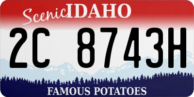 ID license plate 2C8743H