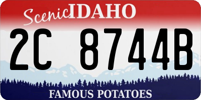 ID license plate 2C8744B