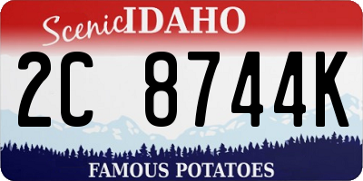 ID license plate 2C8744K