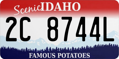 ID license plate 2C8744L