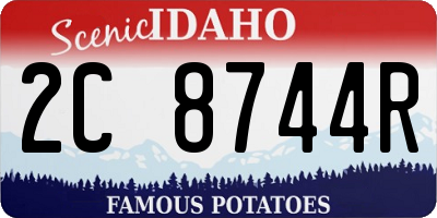 ID license plate 2C8744R