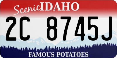 ID license plate 2C8745J