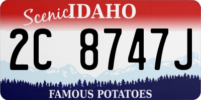 ID license plate 2C8747J