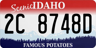 ID license plate 2C8748D