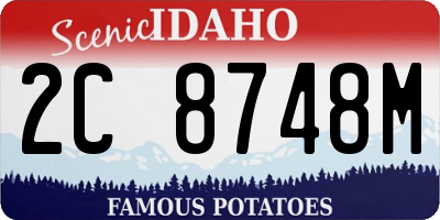 ID license plate 2C8748M