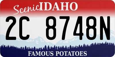 ID license plate 2C8748N