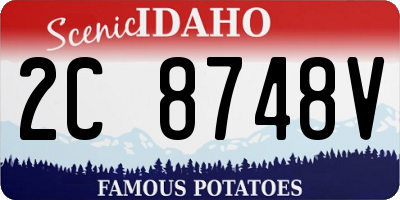 ID license plate 2C8748V
