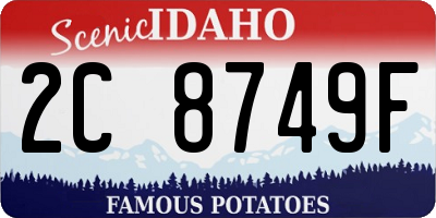 ID license plate 2C8749F