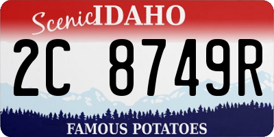ID license plate 2C8749R