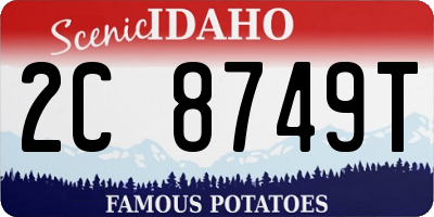 ID license plate 2C8749T