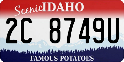 ID license plate 2C8749U