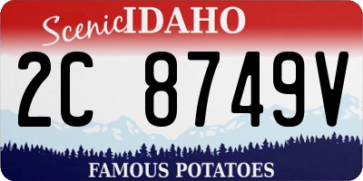 ID license plate 2C8749V