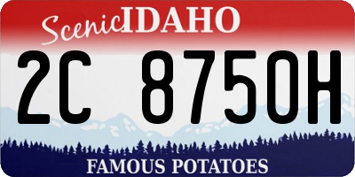 ID license plate 2C8750H