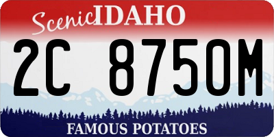 ID license plate 2C8750M