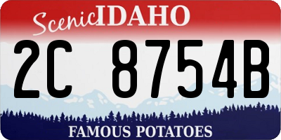 ID license plate 2C8754B
