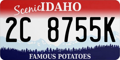 ID license plate 2C8755K