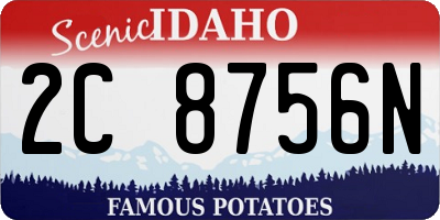 ID license plate 2C8756N