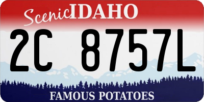 ID license plate 2C8757L