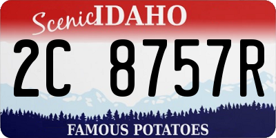 ID license plate 2C8757R