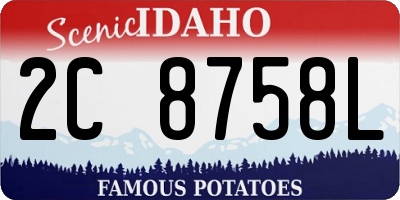 ID license plate 2C8758L