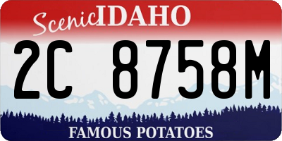 ID license plate 2C8758M