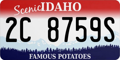 ID license plate 2C8759S
