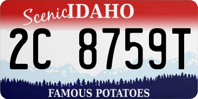 ID license plate 2C8759T