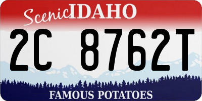ID license plate 2C8762T