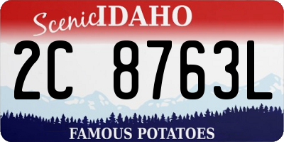 ID license plate 2C8763L