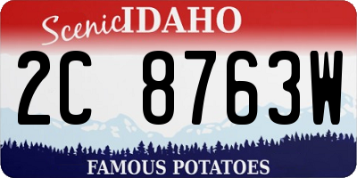 ID license plate 2C8763W