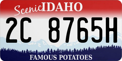 ID license plate 2C8765H