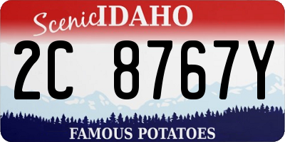 ID license plate 2C8767Y