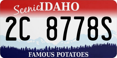 ID license plate 2C8778S