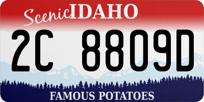 ID license plate 2C8809D