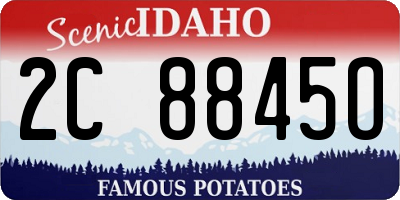 ID license plate 2C8845O
