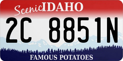 ID license plate 2C8851N
