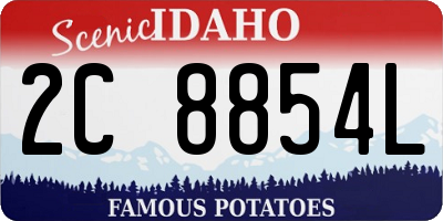 ID license plate 2C8854L